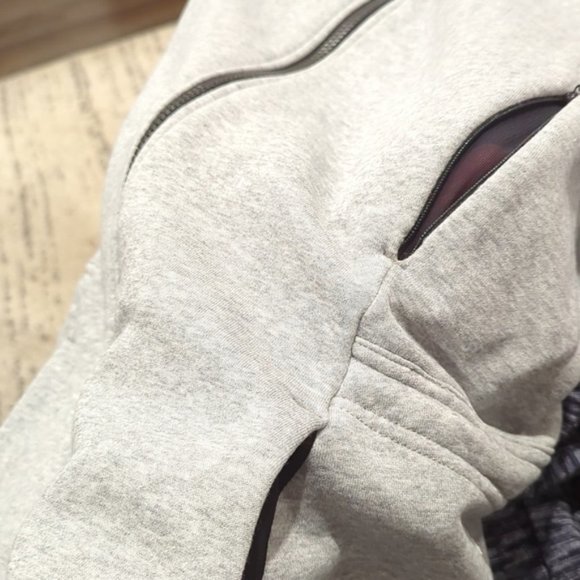 Lululemon &go Take-Off Fleece Heathered Medium Grey missing drawstring - Picture 10 of 16